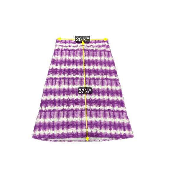 Ava and Viv NWT Purple White Tie Dye Midi Skirt SZ XXL - Picture 9 of 10